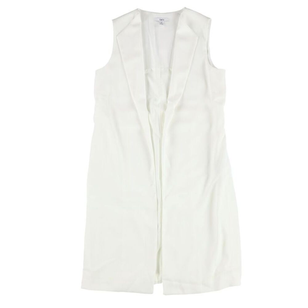bar III Womens Long Sweater Vest, White, XS, DM